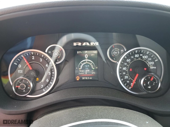 2024 Ram 2500 Tradesman with VIN 3C6UR5HJ0RG131253, listed as a Copart auction lot 88338205 with 3,018 mi miles and Salvage Title. Bid and sale history available at carsss.com. Image 9.