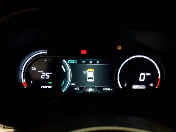 2022 Kia Niro EV S with VIN KNDCC3LG7N5159803, listed as a Copart auction lot 71338544 with 42,583 mi miles and Salvage Title. Bid and sale history available at carsss.com. Image 9.