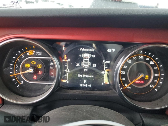 2023 Jeep Wrangler Rubicon with VIN 1C4HJXCG7PW693674, listed as a Copart auction lot 39764594 with 12,144 mi miles and . Bid and sale history available at DreamBid. Image 9.