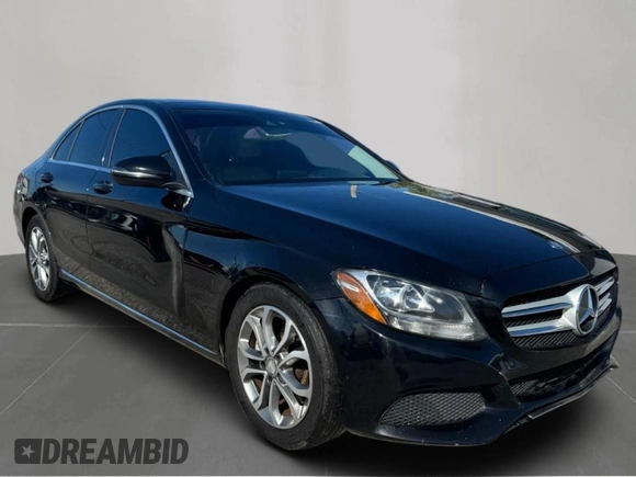 2016 Mercedes-Benz C 300 with VIN WDDWF4JB7GR150148, listed as a Copart auction lot 55195195 with 155,571 mi miles and Clean Title. Bid and sale history available at carsss.com. Image 1.
