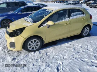 2016 Kia Rio LX with VIN KNADM5A30G6562206, listed as a Copart auction lot 46889555 with 97,729 mi miles and Salvage Title. Bid and sale history available at carsss.com. Image 1.