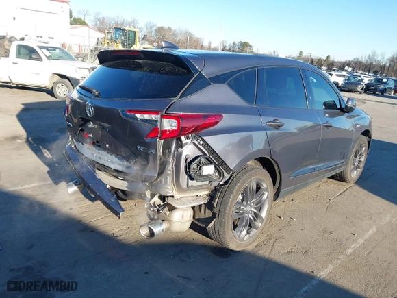 2021 Acura RDX w/A-Spec Package with VIN 5J8TC1H69ML015203, listed as a IAAI auction lot 41370213 with 38,911 mi miles. Bid and sale history available at carsss.com. Image 4.