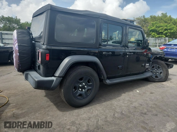 2021 Jeep Wrangler Unlimited Sport S z VIN 1C4HJXDG4MW512119, wystawiony jako Copart lot #60683155 z przebiegiem 44 578 mil mil oraz Szkoda całkowita • Salvage title. Historia ofert i sprzedaży dostępna na DreamBid. Obrazek 3.