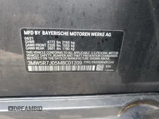 2021 BMW 3 Series 330i xDrive with VIN 3MW5R7J05M8C01209, listed as a Copart auction lot 50450775 with Not Provided miles and Salvage Title. Bid and sale history available at carsss.com. Image 14.