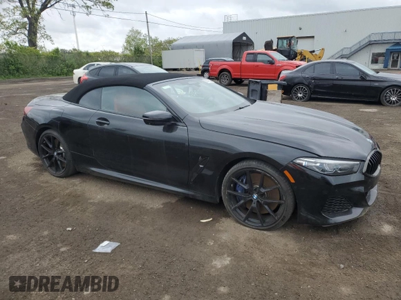 2019 BMW 8 Series M850i xDrive with VIN WBAFY4C51KBX39240, listed as a Copart auction lot 58042555 with 23,014 mi miles and Non repairable. Bid and sale history available at DreamBid. Image 4.