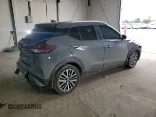 2021 Nissan Kicks SV with VIN 3N1CP5CV8ML497758, listed as a Copart auction lot 46814795 with 52,813 mi miles and Salvage Title. Bid and sale history available at carsss.com. Image 3.