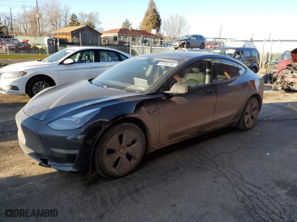 2021 Tesla Model 3 Long Range with VIN 5YJ3E1EB1MF928423, listed as a Copart auction lot 46346705 with 66,011 mi miles and Salvage Title. Bid and sale history available at carsss.com. Image 1.