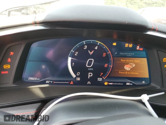 2022 Chevrolet Corvette 1LT с VIN 1G1YA2D46N5118906, выставлен на аукционе Copart как лот 59852094 с пробегом 29 923 миль миль и Списание • Salvage title. История ставок и продаж доступна на DreamBid. Изображение 9.
