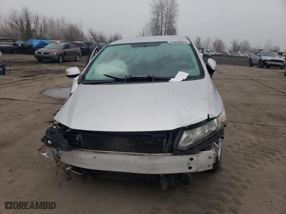 2013 Honda Civic Sdn LX with VIN 19XFB2F51DE265946, listed as a Copart auction lot 84639884 with 0 mi miles and Salvage Title. Bid and sale history available at carsss.com. Image 5.