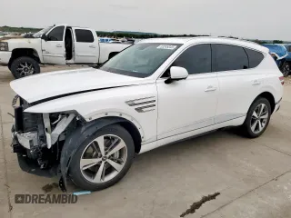 2022 Genesis GV80 z VIN KMUHCESC0NU077852, wystawiony jako Copart lot #53246045 z przebiegiem 27 400 mil mil oraz Szkoda całkowita • Salvage title. Historia ofert i sprzedaży dostępna na DreamBid. Obrazek 1.