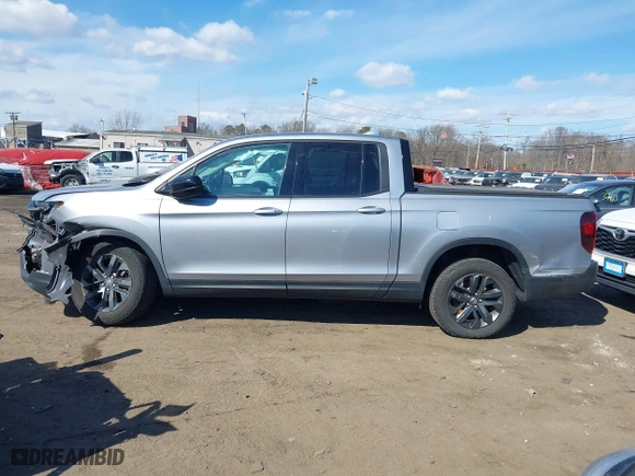 2021 Honda Ridgeline Sport with VIN 5FPYK3F10MB003879, listed as a IAAI auction lot 41677509 with 36,804 mi miles. Bid and sale history available at carsss.com. Image 14.