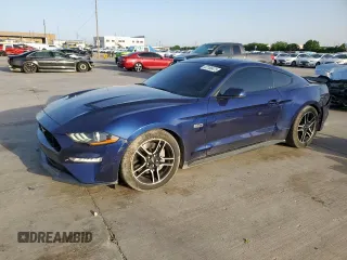 2020 Ford Mustang GT with VIN 1FA6P8CF0L5130233, listed as a Copart auction lot 57166475 with 75,523 mi miles and Salvage title. Bid and sale history available at DreamBid. Image 1.
