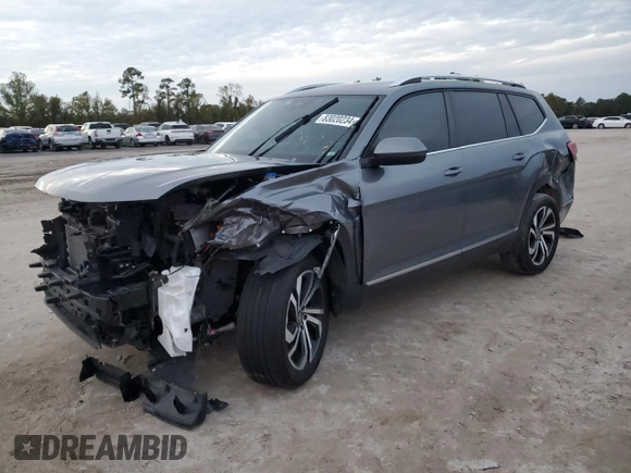 2023 Volkswagen Atlas SEL with VIN 1V2BR2CA1PC541936, listed as a Copart auction lot 83020234 with 20,919 mi miles and Salvage title. Bid and sale history available at DreamBid. Image 1.