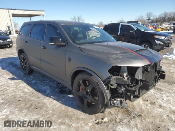 2021 Dodge Durango SRT Hellcat with VIN 1C4SDJH97MC788608, listed as a Copart auction lot 88747755 with 17,846 mi miles and Salvage title. Bid and sale history available at DreamBid. Image 4.
