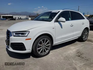 2018 Audi Q3 Premium Plus with VIN WA1HCCFS0JR008529, listed as a Copart auction lot 54701695 with 54,391 mi miles and Salvage title. Bid and sale history available at DreamBid. Image 1.