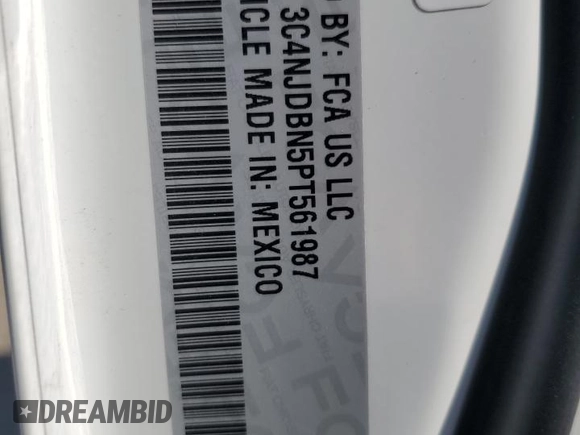 2023 Jeep Compass Latitude with VIN 3C4NJDBN5PT561987, listed as a Copart auction lot 49517465 with Not Provided miles and Salvage Title. Bid and sale history available at DreamBid. Image 14.