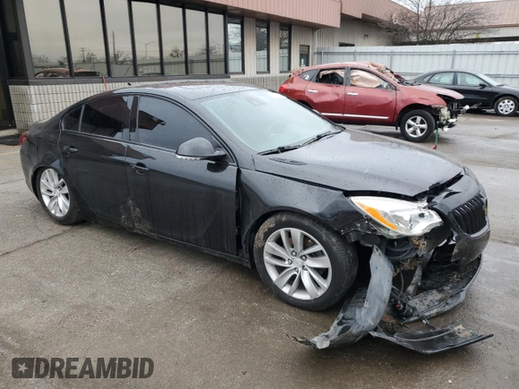 2014 Buick Regal Premium II with VIN 2G4GR5GX4E9308785, listed as a Copart auction lot 44033325 with 117,909 mi miles and Salvage Title. Bid and sale history available at carsss.com. Image 4.