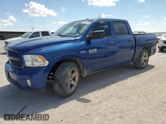 2014 Ram 1500 Express with VIN 3C6RR6KT9EG221727, listed as a Copart auction lot 65343974 with 154,126 mi miles and Salvage Title. Bid and sale history available at carsss.com. Image 1.