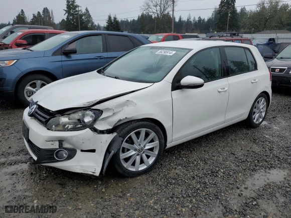 2011 Volkswagen Golf TDI with VIN WVWDM7AJ0BW329979, listed as a Copart auction lot 86298914 with 89,821 mi miles and Salvage Title. Bid and sale history available at carsss.com. Image 1.