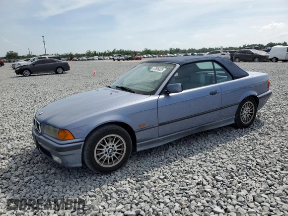 1997 BMW 3-Series 328IC with VIN WBABK832XVET96413, listed as a Copart auction lot 47806025 with 66,051 mi miles and Salvage Title. Bid and sale history available at carsss.com. Image 1.