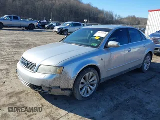 2004 Audi A4 3.0L with VIN WAULT68EX4A011883, listed as a IAAI auction lot 41694203 with 154,968 mi miles. Bid and sale history available at carsss.com. Image 2.