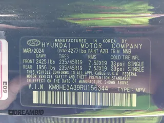 2024 Hyundai Kona Limited with VIN KM8HE3A39RU156344, listed as a IAAI auction lot 41396108 with 12,192 mi miles. Bid and sale history available at carsss.com. Image 9.