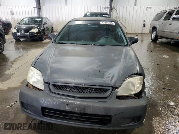 1999 Honda Civic CX with VIN 2HGEJ6329XH107560, listed as a Copart auction lot 43095495 with 245,457 mi miles and Salvage Title. Bid and sale history available at carsss.com. Image 5.