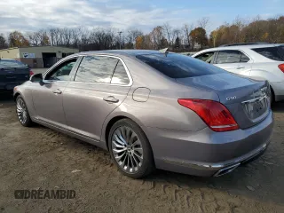 2018 Genesis G90 5.0L Ultimate with VIN KMHG54JH9JU049263, listed as a Copart auction lot 80871854 with 39,672 mi miles and Salvage Title. Bid and sale history available at carsss.com. Image 2.
