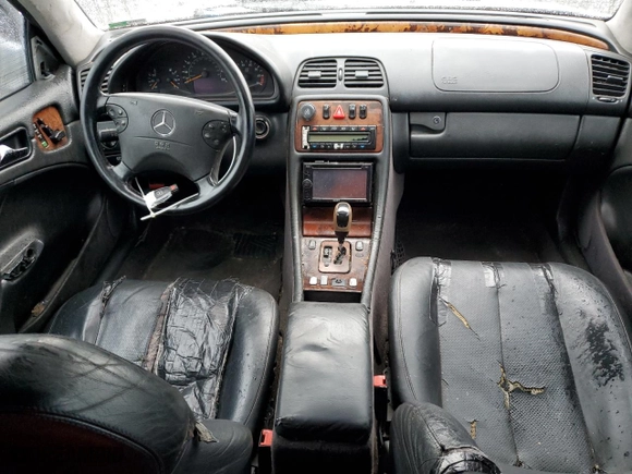 2001 Mercedes-Benz CLK-Class with VIN WDBLJ65G11F169587, listed as a Copart auction lot 47823105 with 0 mi miles and Salvage Title. Bid and sale history available at carsss.com. Image 8.