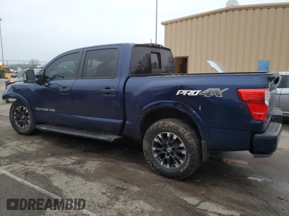 2018 Nissan Titan Pro-4X z VIN 1N6AA1E55JN505223, wystawiony jako Copart lot #85542844 z przebiegiem 113 601 mil mil oraz Szkoda całkowita • Salvage title. Historia ofert i sprzedaży dostępna na DreamBid. Obrazek 2.