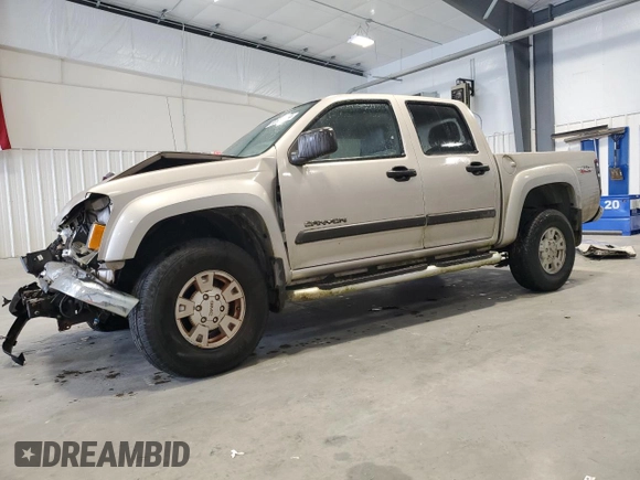 2004 GMC Canyon 1SB SLE Z85 with VIN 1GTDT136248121067, listed as a Copart auction lot 80638214 with 135,436 mi miles and Salvage Title. Bid and sale history available at carsss.com. Image 1.