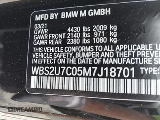 2021 BMW M2 Competition z VIN WBS2U7C05M7J18701, wystawiony jako IAAI lot #42256735 z przebiegiem 12 976 mil mil oraz . Historia ofert i sprzedaży dostępna na DreamBid. Obrazek 9.