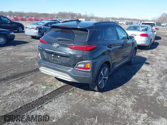 2020 Hyundai Kona Limited with VIN KM8K33A50LU466077, listed as a IAAI auction lot 41645256 with 73,305 mi miles. Bid and sale history available at carsss.com. Image 4.
