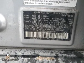 2010 Subaru Outback with VIN 4S4BRBACXA3323986, listed as a Copart auction lot 44146835 with 197,712 mi miles and Salvage Title. Bid and sale history available at carsss.com. Image 14.