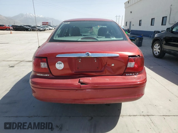 2000 Mercury Sable with VIN 1MEFM53U0YG640107, listed as a Copart auction lot 56667855 with 146,403 mi miles and Salvage title. Bid and sale history available at DreamBid. Image 6.