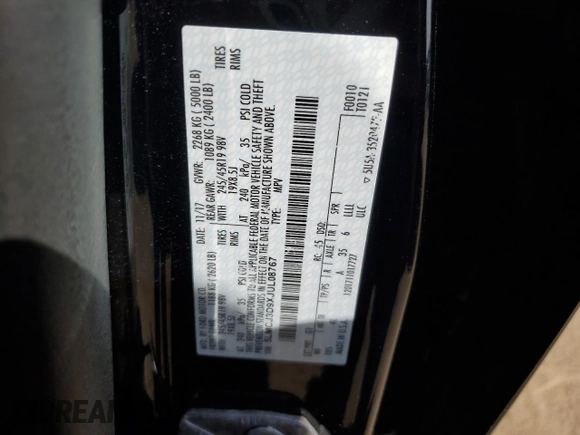 2018 Lincoln MKC Reserve с VIN 5LMCJ3D9XJUL08767, выставлен на аукционе Copart как лот 49663645 с пробегом 97 522 миль миль и Чистый • Clean title. История ставок и продаж доступна на DreamBid. Изображение 15.