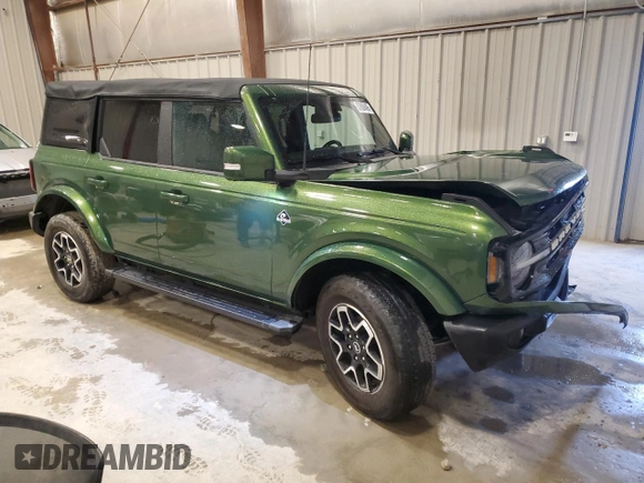 2022 Ford Bronco with VIN 1FMDE5DH1NLB59322, listed as a Copart auction lot 57809495 with 64,094 mi miles and Salvage title. Bid and sale history available at DreamBid. Image 4.