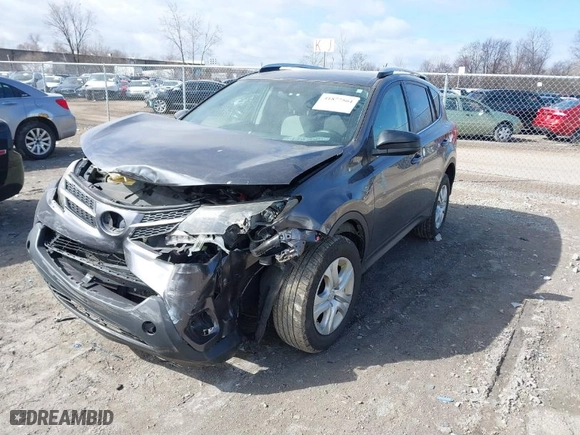 2015 Toyota RAV4 LE with VIN JTMBFREV7FJ027327, listed as a IAAI auction lot 41877564 with 121,831 mi miles. Bid and sale history available at carsss.com. Image 2.