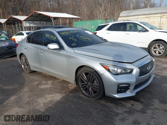 2015 Infiniti Q50 Premium z VIN JN1BV7AR8FM417712, wystawiony jako IAAI lot #41427839 z przebiegiem 88 424 mil mil oraz . Historia ofert i sprzedaży dostępna na DreamBid. Obrazek 1.