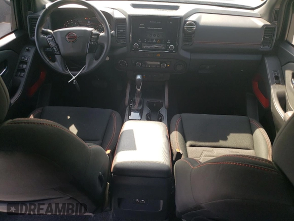 2022 Nissan Frontier Pro-4X with VIN 1N6ED1EK3NN676511, listed as a Copart auction lot 52030375 with 34,753 mi miles and Salvage title. Bid and sale history available at DreamBid. Image 8.