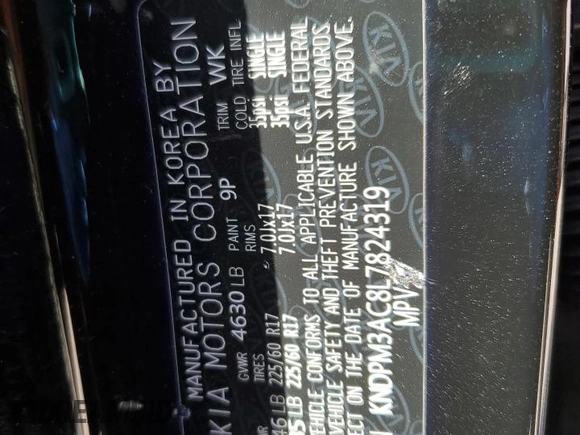 2020 Kia Sportage LX with VIN KNDPM3AC8L7824319, listed as a Copart auction lot 46000485 with 60,092 mi miles and Salvage Title. Bid and sale history available at DreamBid. Image 15.