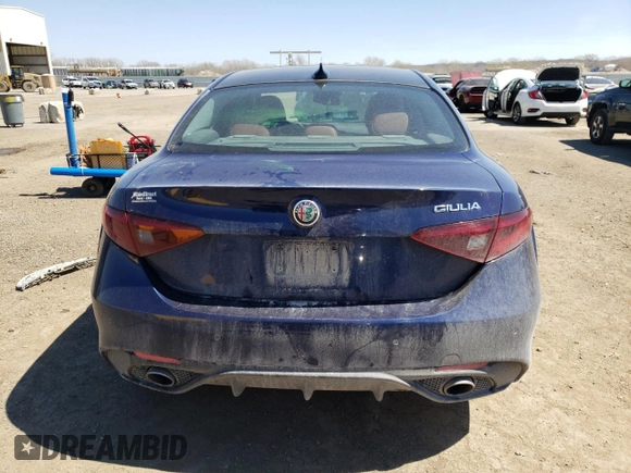 2018 Alfa Romeo Giulia Ti Sport with VIN ZARFAECN6J7583247, listed as a Copart auction lot 47470733 with 57,283 mi miles. Bid and sale history available at carsss.com. Image 6.