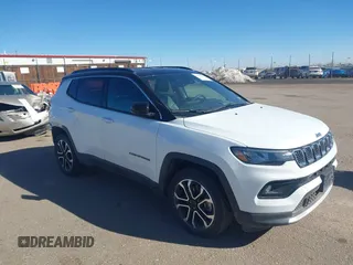 2023 Jeep Compass Limited with VIN 3C4NJDCN8PT567278, listed as a IAAI auction lot 41480224 with 44,311 mi miles and . Bid and sale history available at carsss.com. Image 1.