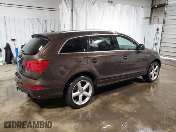 2014 Audi Q7 3.0T S line Prestige with VIN WA1DGAFE3ED012689, listed as a Copart auction lot 43866845 with 0 mi miles and Salvage Title. Bid and sale history available at carsss.com. Image 3.