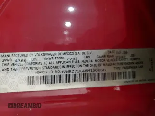 2008 Volkswagen Jetta SE z VIN 3VWRZ71K48M130858, wystawiony jako Copart lot #63095595 z przebiegiem 111 859 mil mil oraz Szkoda całkowita • Salvage title. Historia ofert i sprzedaży dostępna na DreamBid. Obrazek 12.
