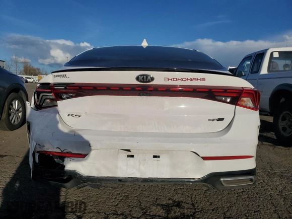 2021 Kia K5 GT-Line with VIN 5XXG64J2XMG058996, listed as a Copart auction lot 48016585 with 54,931 mi miles and Salvage Title. Bid and sale history available at carsss.com. Image 6.