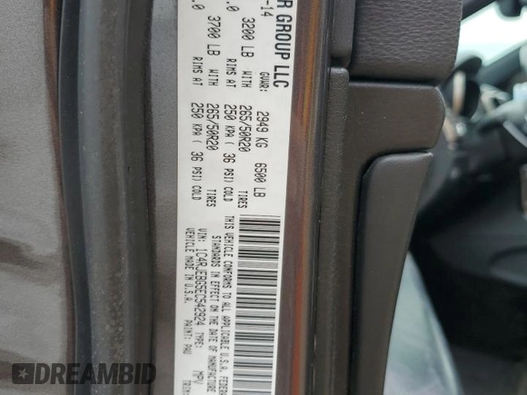 2014 Jeep Grand Cherokee Limited with VIN 1C4RJEBG5EC542924, listed as a Copart auction lot 53985965 with 157,856 mi miles and Salvage Title. Bid and sale history available at DreamBid. Image 14.