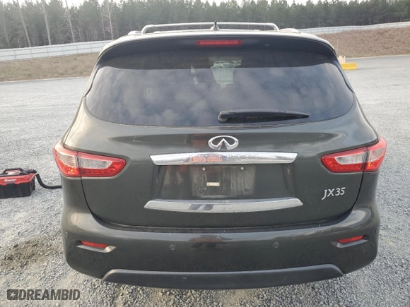 2013 Infiniti JX35 with VIN 5N1AL0MM7DC307514, listed as a Copart auction lot 50041905 with 158,776 mi miles and Salvage Title. Bid and sale history available at carsss.com. Image 6.