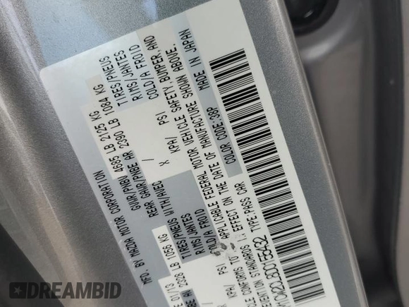 2013 Mazda 5 Touring with VIN JM1CW2CL8D0155432, listed as a Copart auction lot 45225645 with 182,060 mi miles and Salvage Title. Bid and sale history available at carsss.com. Image 13.