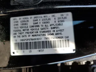 2011 Honda Accord Sdn SE with VIN 1HGCP2F67BA003217, listed as a Copart auction lot 52724145 with 179,305 mi miles and Clean Title. Bid and sale history available at carsss.com. Image 13.